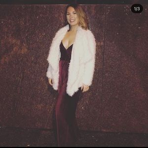 NANAMACS Velvet Wine Jumpsuit